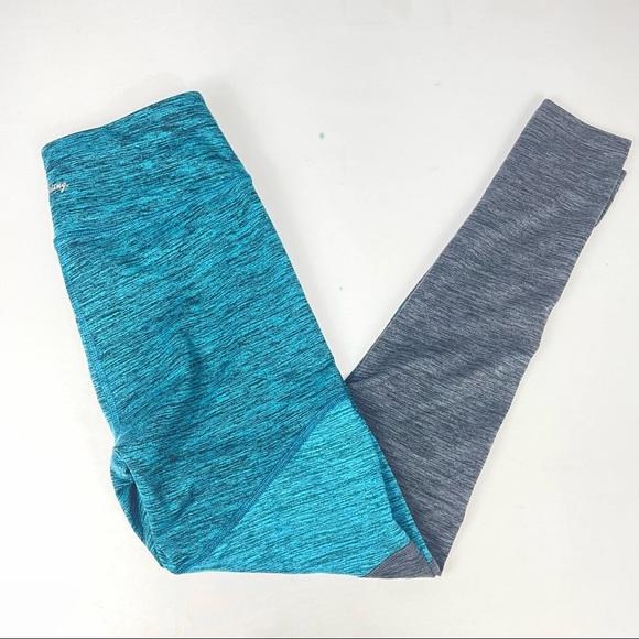 3/$25 Spalding Colorblock Blue & Grey Leggings Yoga Pants - Small - Picture 1 of 10